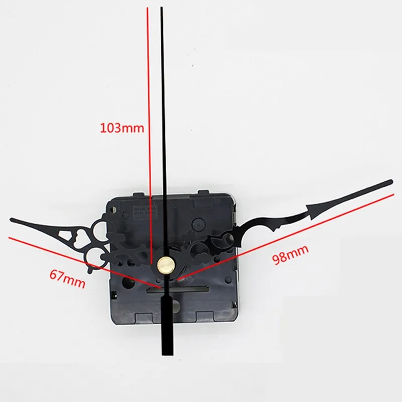 R пластиковый механизм для кварцевых часов с красивыми черными руками бесшумный ход механизм развертки DIY принадлежность для часов наборы