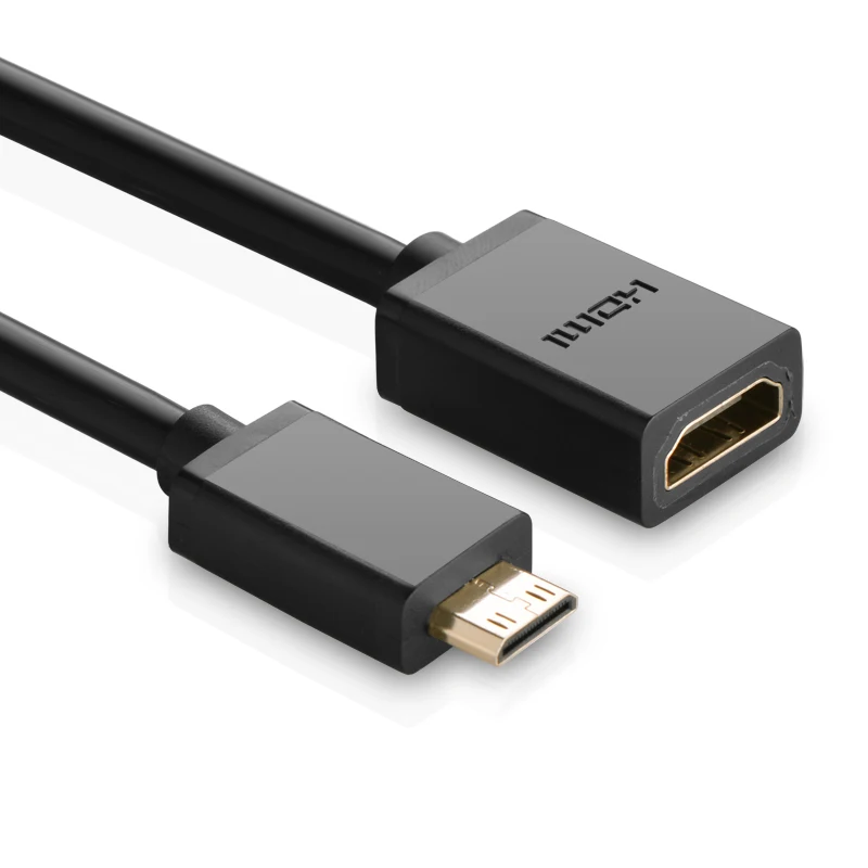 Ugreen Mini HDMI к HDMI Мужской к женскому HDMI Кабель-адаптер M/F конвертер для планшетных ПК ТВ мобильного телефона 1080P