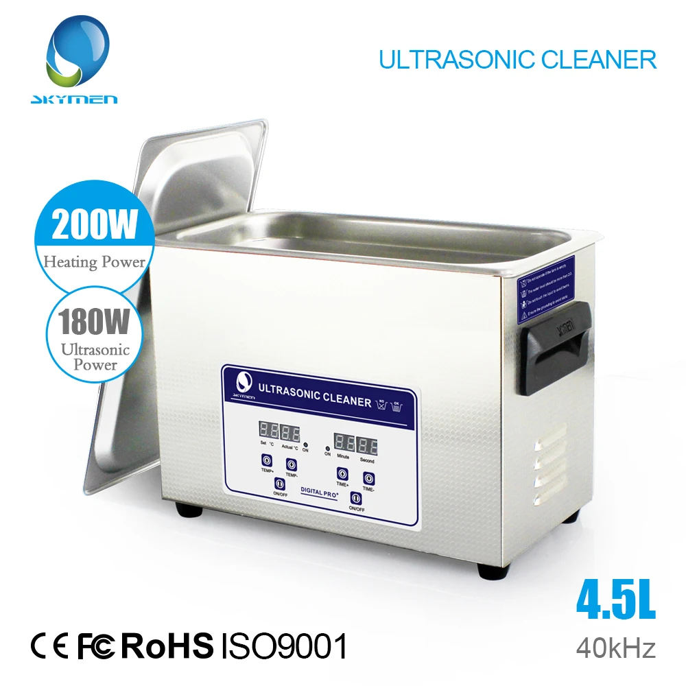 

SKYMEN Ultrasonic Cleaner Bath 4.5L 180W 40kHz For Pen-heads, Printer heads, Inkjet Cartridges and Seals,Coins ,Auto parts