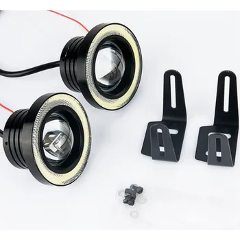

2pcs Car COB Angel Eyes Fog Lights Led Car Headlight Lamp DRL Universal Daytime running light 64mm 76mm 89mm