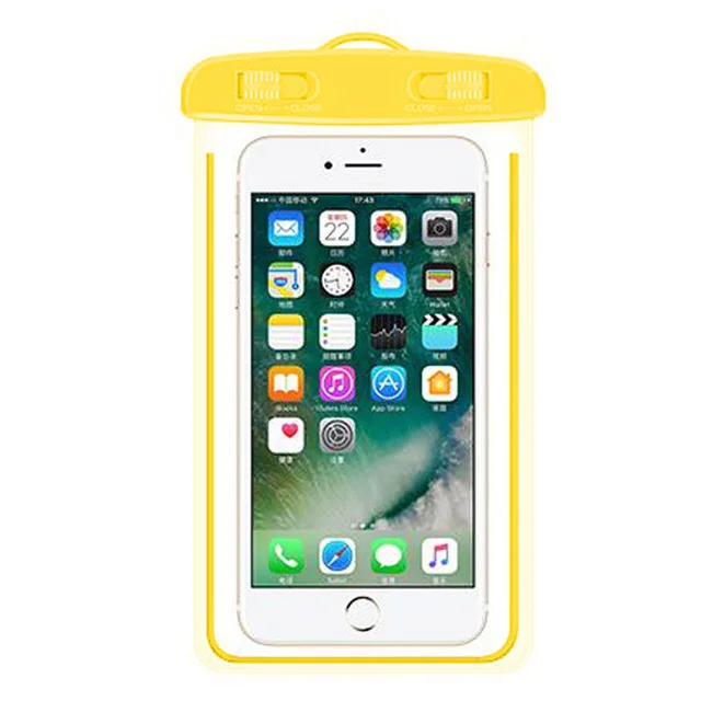 Yellow Купальные сумки ming для телефонов, водонепроницаемый чехол для дайвинга, водонепроницаемый чехол для телефона для iPhone X 8 8 Plus 7 7P 3,5-6,0 дюймов, спортивные сумки - Цвет: Yellow