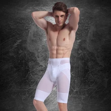 Мужские штаны для похудения, компрессионные, контурные, для коррекции фигуры, крепкие, формирующие форму, нижнее белье, шорты, облегающие трусы-боксеры