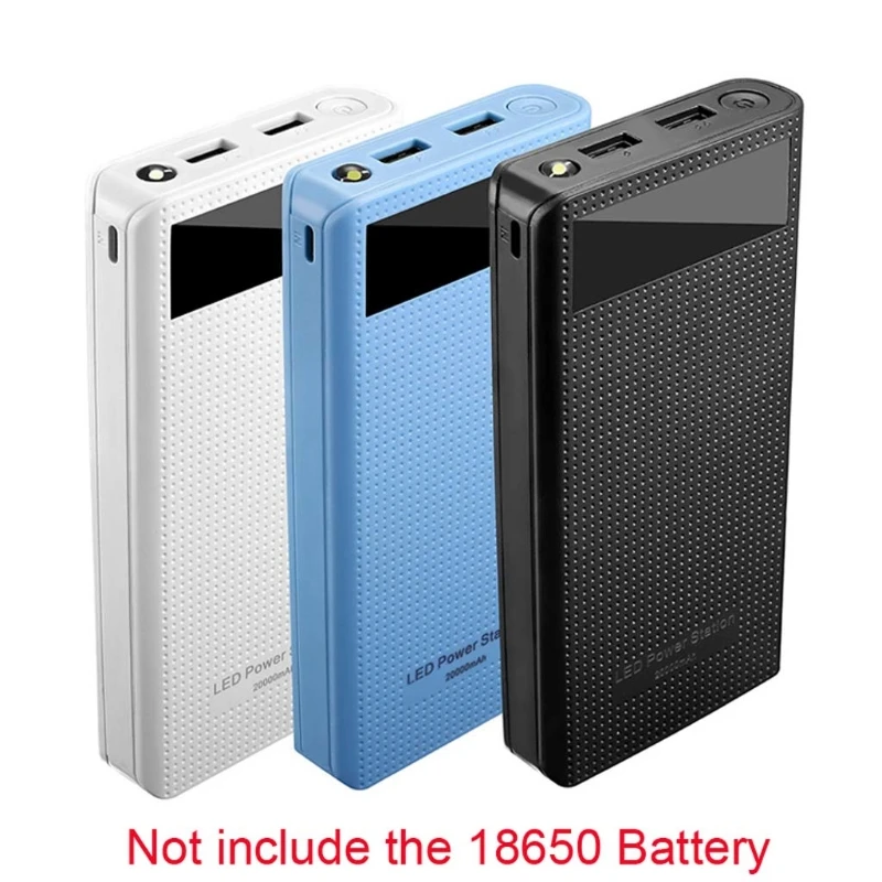 

Dual USB 7x 18650 Battery DIY Power Bank Box Holder For Mobile Phone Tablet PC #221