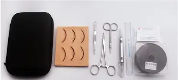 

Embedding double eyelid steel surgical suture training and practice kit cosmetic plastic suture practice silicone model