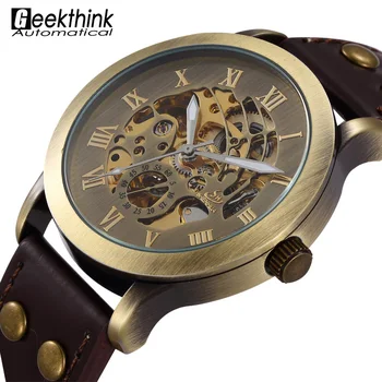 

Automatic Mechanical man watch Skeleton waterproof Men's Wristwatch top brand luxy Business Watch Stainless Steel eloj automati