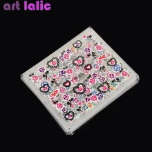 50 листов смешанного дизайна 3D цветные наклейки на ногти цветок сердце цветы Бабочка дизайн ногтей наклейки украшения