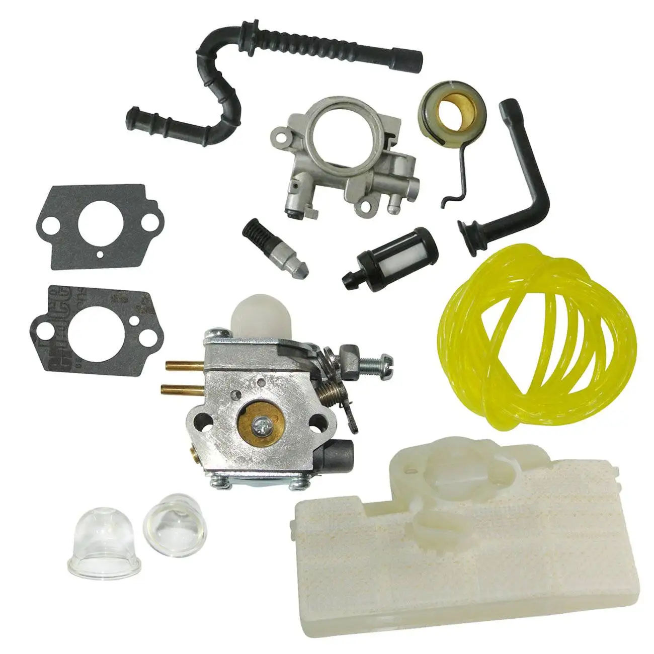 WT 973 Carburetor & Air Filter & Gaskets & Fuel Pipe & Primer Bulbs For