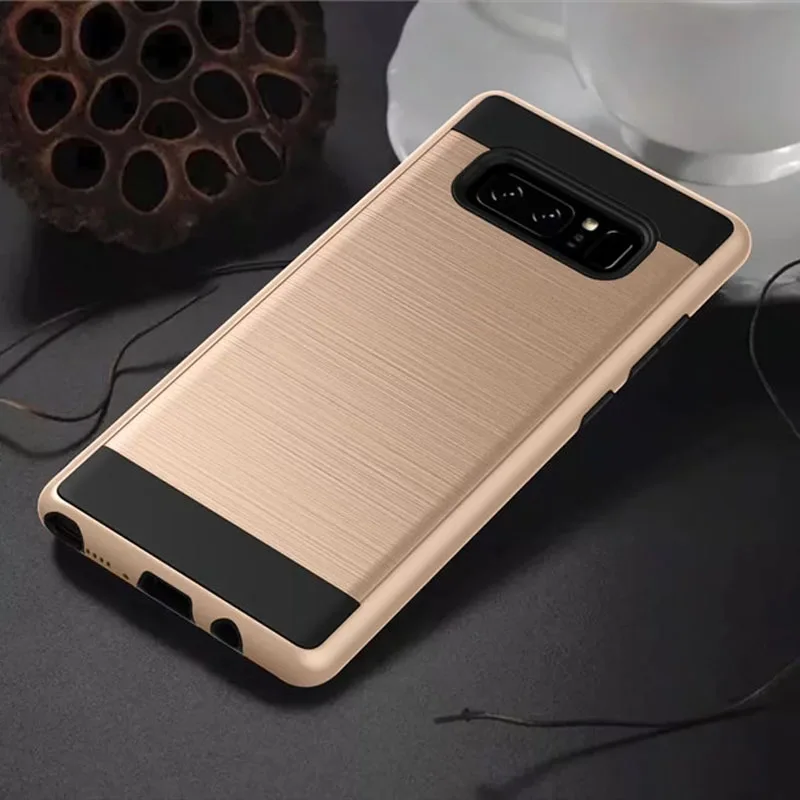 

For Samsung Galaxy Note 8 Case SGP armor Antiskid Metal Wiredrawing Fallproof Back Cover For Samsung note 3 4 5 Smart cover