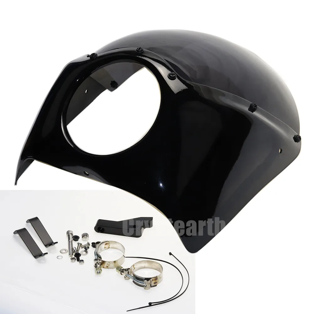 

Motorcycle Headlight Fairing Mask Windshield Headlamp Mask Visor For Harley Dyna Models 2006-2016 2010 2011 2012 2013 2014 2015
