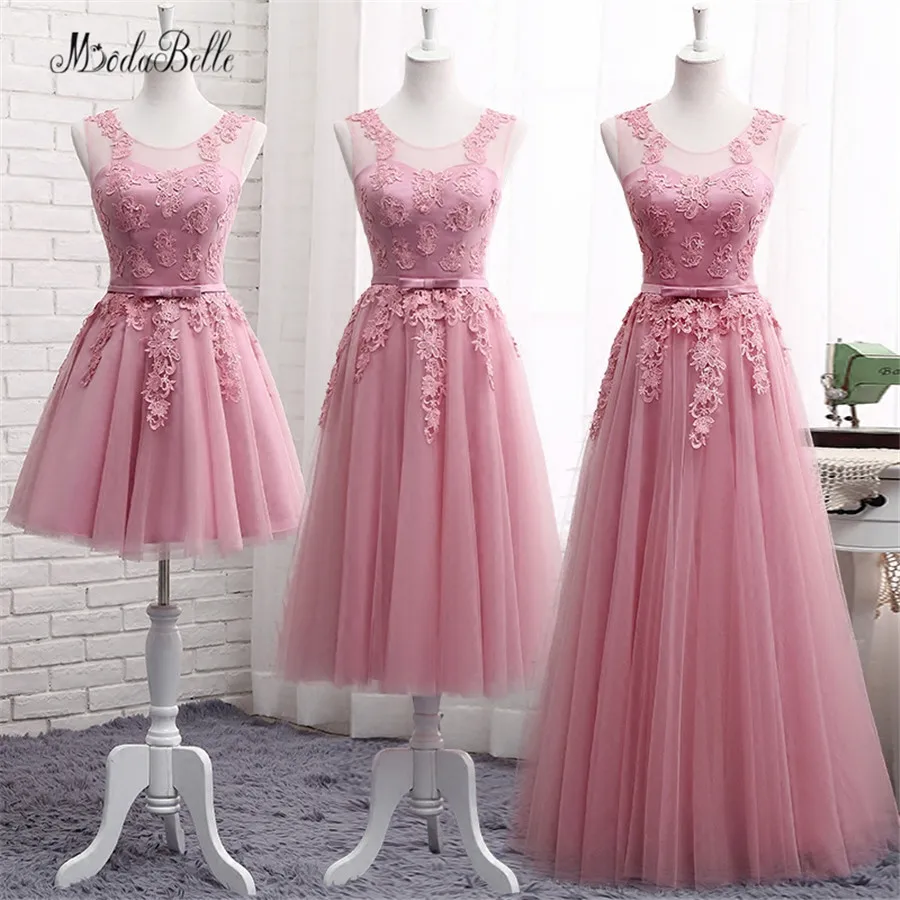 Modabelle кружева Dusty розовое платье подружки невесты для свадьбы Дешевые Demoiselle D'honneur длинное строгое платье вечерние платья Adulto 2017