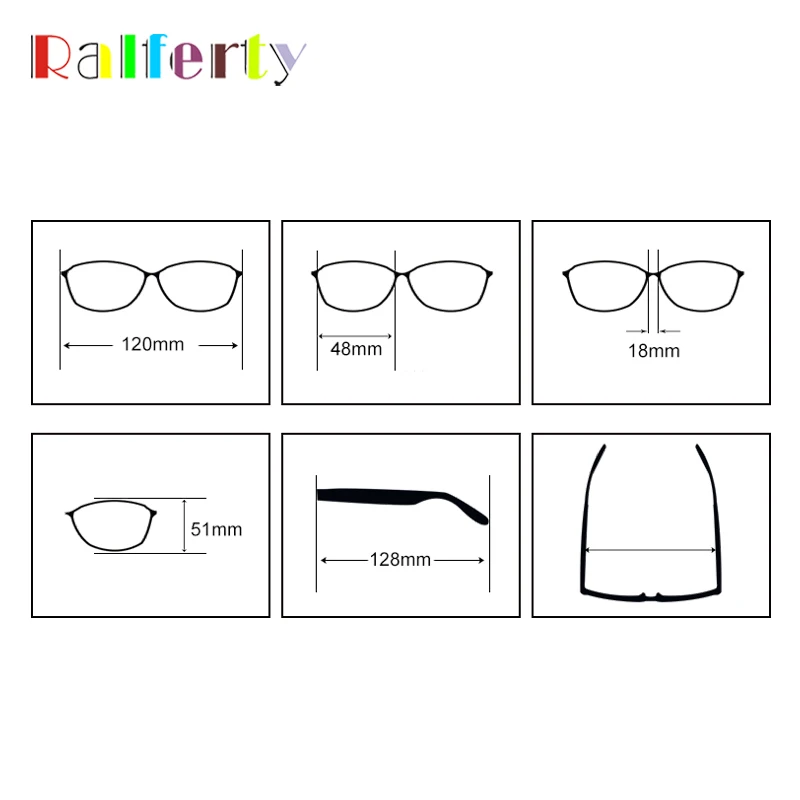 Ralferty Transparent Glasses Frame Women Fashion Eyeglasses Frames Clear Glasses Myopia Prescription Optic Spectacles M18075