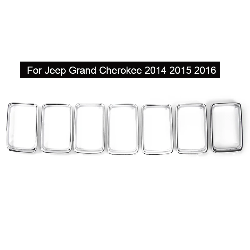 SHINEKA гоночные грили для Jeep Grand Cherokee-+ вставка сетчатая вентиляционная рамка кольцо выход внешний стиль для Grand Cherokee - Цвет: 2014-2016Chrome Ring
