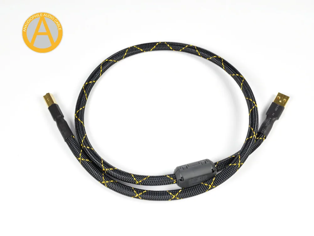 Cabo de Áudio Condutor de Espessura Usb tipo a para tipo b Cabo Hifi Ofc Sliver Chapeado Dac Compute Laptop Usb 6n Uc01 - Image 2