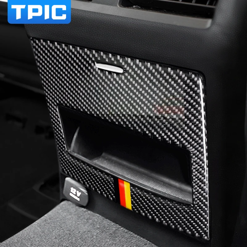 

TPIC Carbon Fiber Rear Storage Box Decoration Car Stickers For Mercedes ML 2012-2016 GL 2013-2016 GLS 2016-2018 GLE 2015-2018
