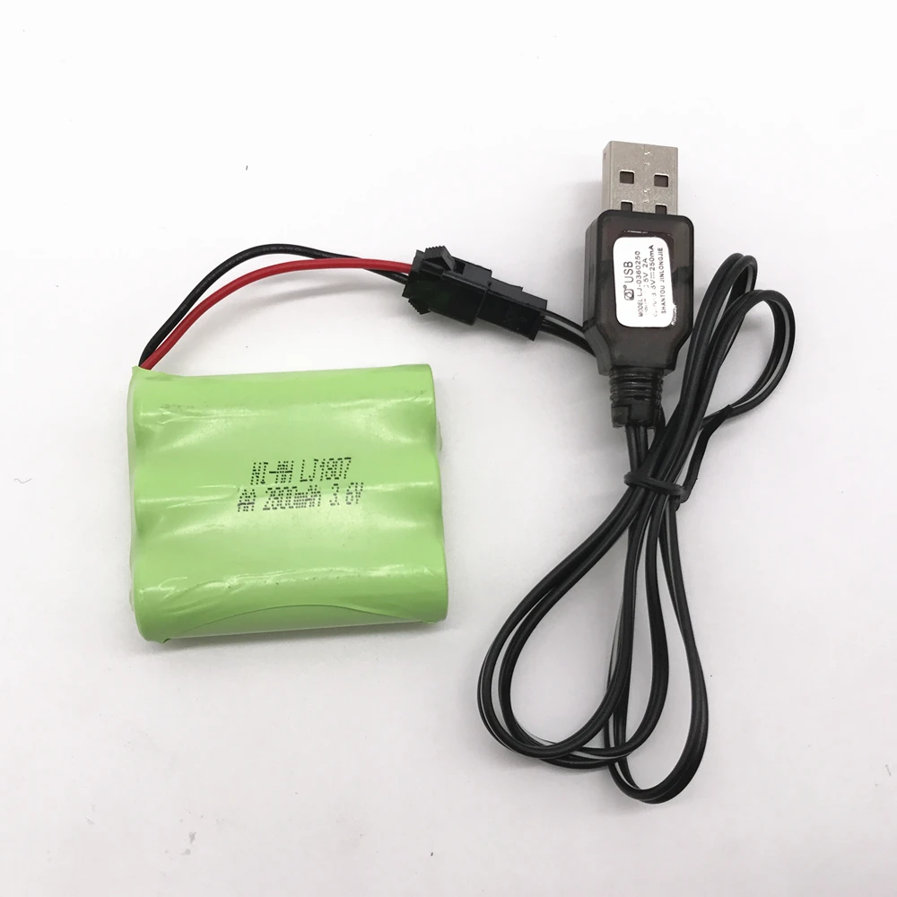3 6 v 2800mah ni mh аккумулятор с USB Зарядное устройство никель металл гидридного