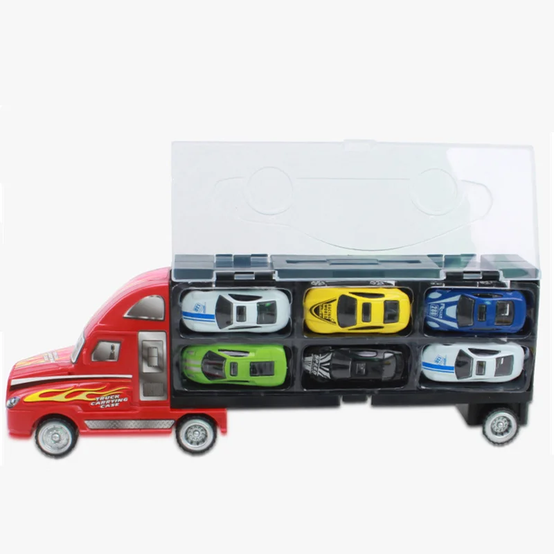 13 в 1 детский игрушечный гоночный автомобиль набор Diecasts образовательные 1:24 транспортные автомобили Перевозчик инженерные транспортные средства для мальчиков