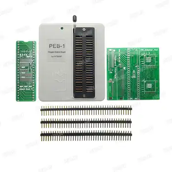 NEW RT809F Programmer Electronic Kits LCD Universal EPROM FLASH VGA ISP AVR GAL PIC Programmer + PEB-1 Expansion board+FFC Line