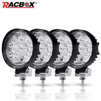 

4Pcs 12V 24V 4D 27W Offroad LED Work Light Spotlight Spot Beam Drive Lamp for JEEP UAZ 4x4 Car 4WD Boat SUV ATV Truck Motorcycle