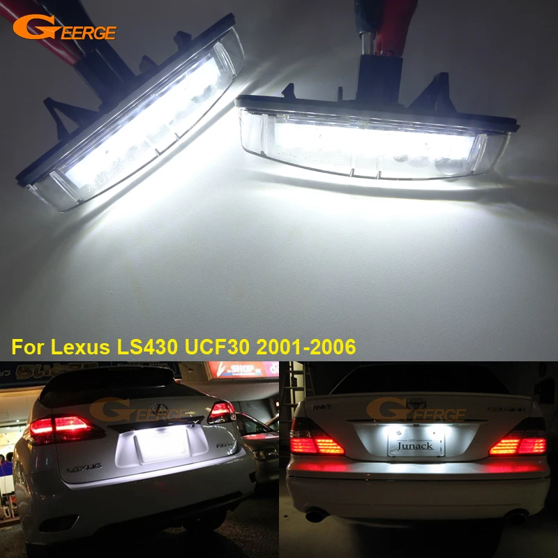 

For Lexus LS430 UCF30 2001-2006 Excellent Ultra bright 3528 Led License plate lamp light lamp No OBC error
