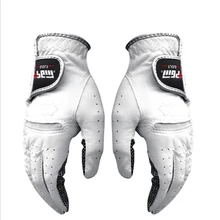 New 2017 free shipping leather golf men gloves left hand right hand soft breathable pure sheepskin non-slip golf gloves golf acc