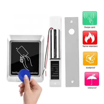 

003ID Door Access Control System Kit With Magnetic Lock ID Card Reader Remote Control AC90-260V