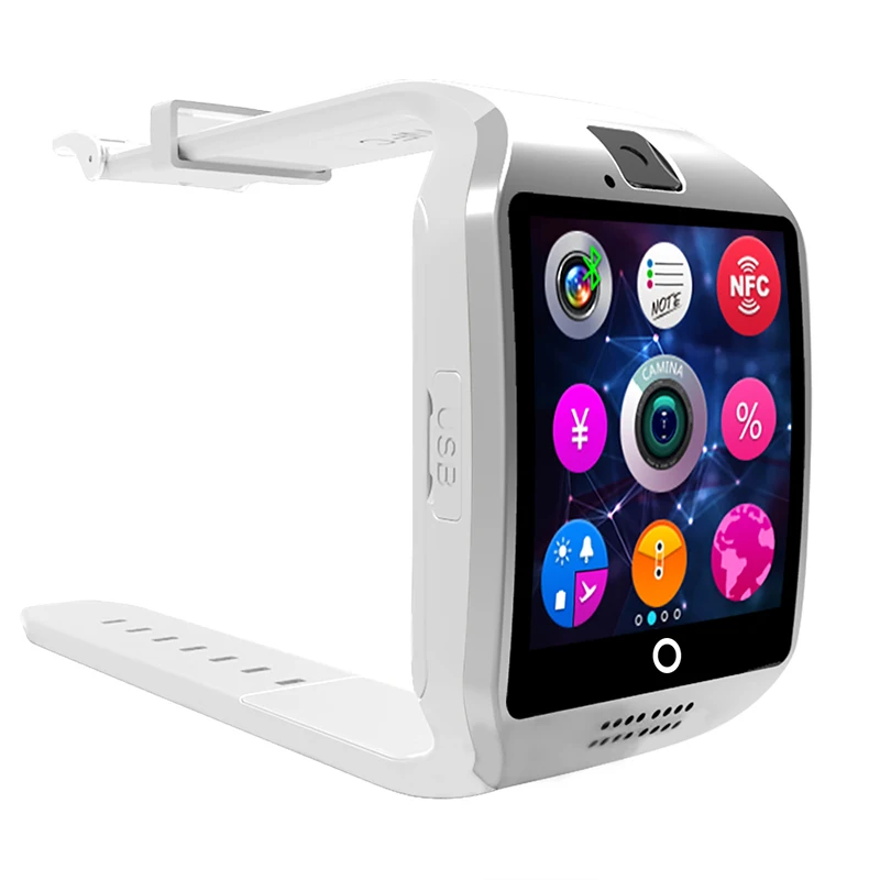 SmartWatch White ,1.54 Inch Bluetooth SmartWatch Q18 Wristwatch Support NFC  Camera