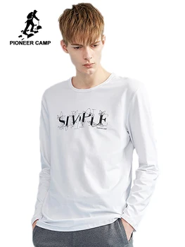 

Pioneer camp new long sleeve men t shirt brand clothing print slim fit tshirts for men quality stretch t-shirt male ACT801241
