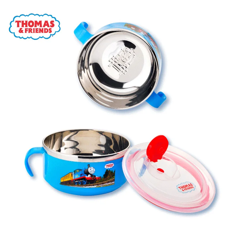 

Thomas children's tablew children's bowl cutlery sealed insulation bowl baby food container cartoon bowl double handle bowl