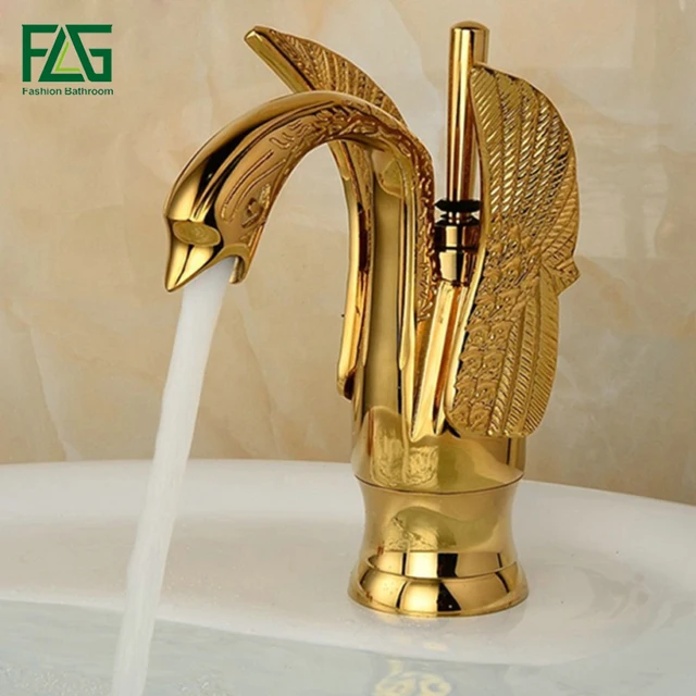 Flg Multiple Choices Bath Mat Gold Bathroom Faucets Deck Mounted Flg Multiple Choices Bath Mat Gold Bathroom Faucets Deck Mounted Bird Robinet Cold Hot Faucet Swan Vintage