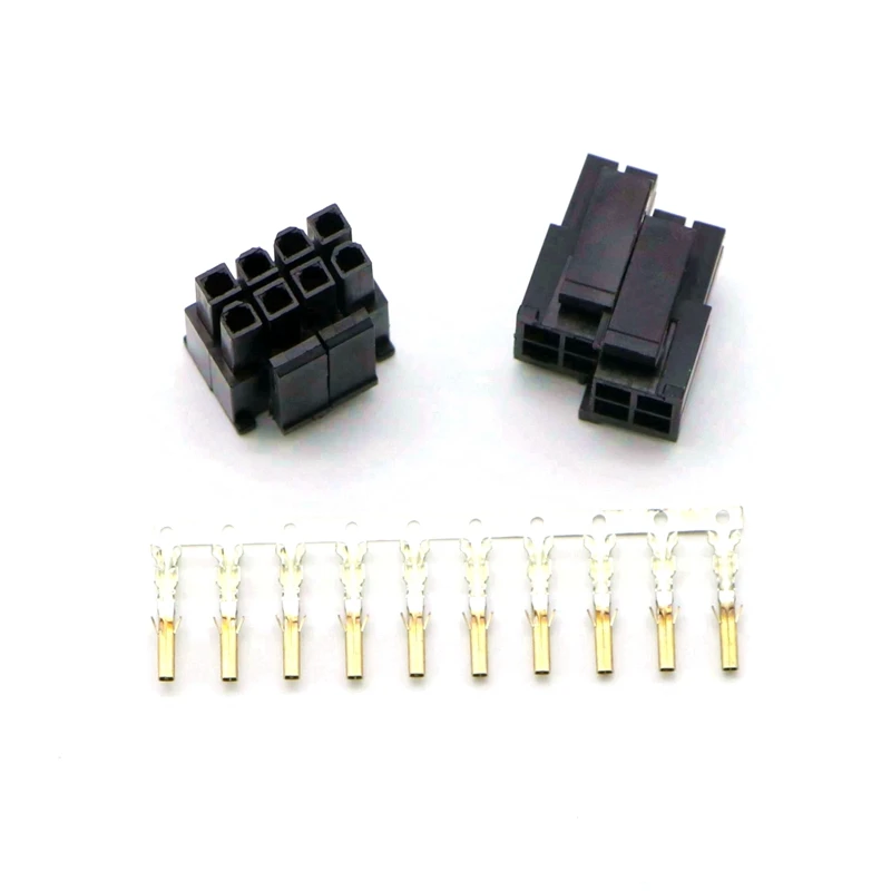 4+4Pin CPU Black Connector+Gold Plated 5557 Pins