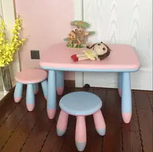 Thickening Anti-skid Children's Tables and Chairs Kindergarten Tables and Chairs Babies Learn Tables and Chairs Colorful Plastic