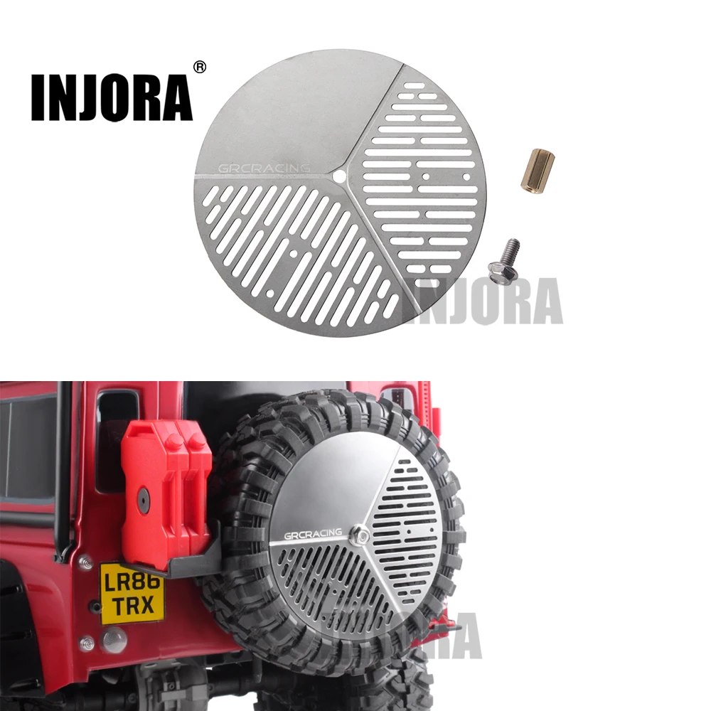 

INJORA Stainless Steel Spare Tires Cover for 1/10 RC Crawler Traxxas TRX-4 AXIAL SCX10 90046 Decoration Parts