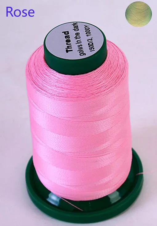 Glow In the Dark Thread, Machine Sewing Embroidery,1000Y Per Snap King