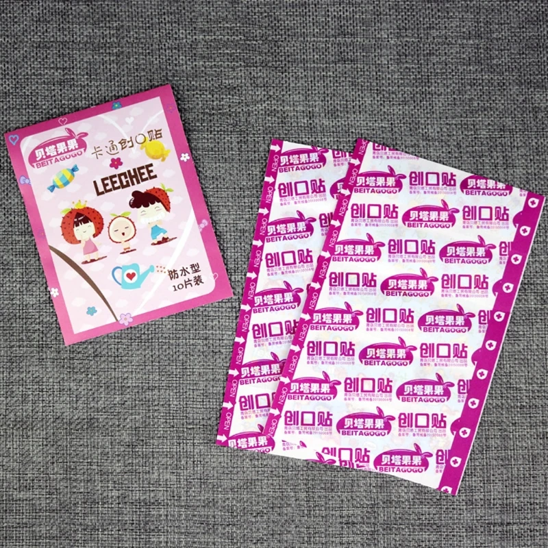 100 pcs Korea Cute Cartoon Waterproof Bandage Band-Aid Hemostatic Adhesive For Kids Children Braces Supports Random