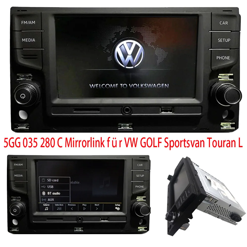 

6.5" RCD330 5GG 035 280 C Car Radio Stereo BT MirrorLink USB AUX for MQB Volkswagen Golf Sportsvan Touran L