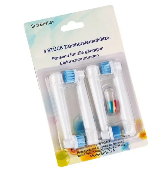 4pcs/pack Electric Toothbrush Heads Brush Heads Replacement for Oral Hygiene B Sensitive EBS-17A For Family Health Use 4pcs/pack Electric Toothbrush Heads Brush Heads Replacement for Oral Hygiene B Sensitive EBS-17A For Family Health Use