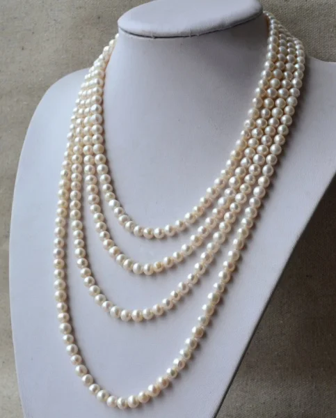 

2017 Necklaces & Pendants Collares Maxi Necklace Top Fashion Women Brand Vinage Ivory 90 Inches 7-8mm Freshwater Pearl Necklace