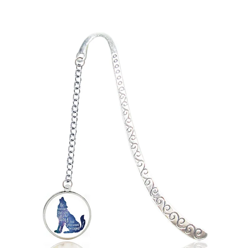Metal Bookmark with Letters Wolf Queen Fire Binder Index Dividers For Book Reader Marque Page Mate Marker