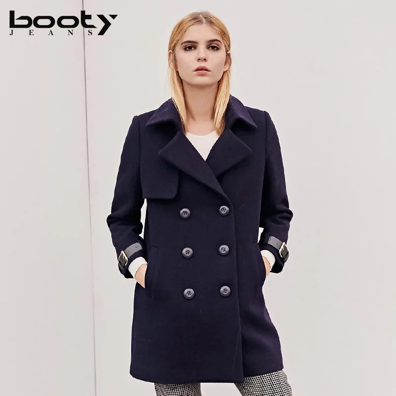 

fall winter 2018 new design European and American high-end double-breasted women over coat fashion women cashmere wool coat
