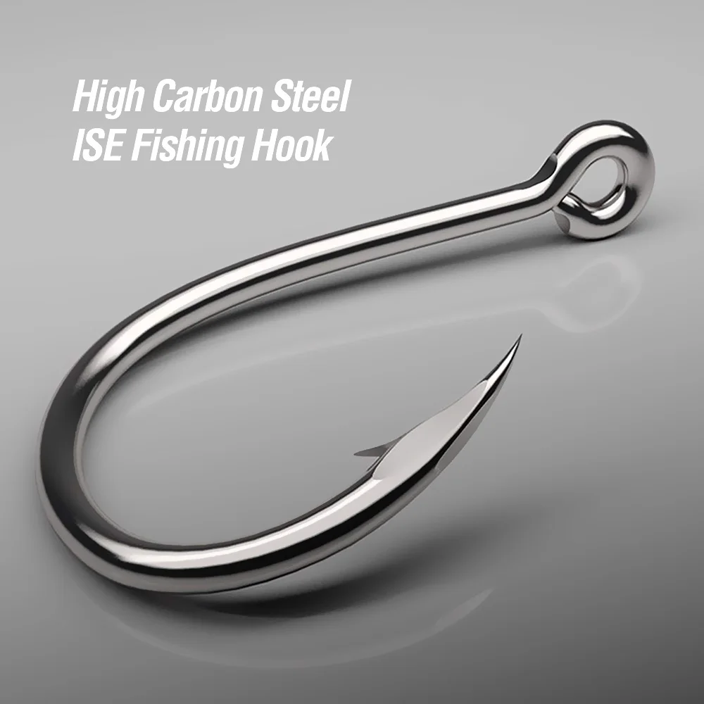 Fishing Hook 92247 1#-6# 10#-60# Size Single Hook Black Color Fish Hook Bass hook