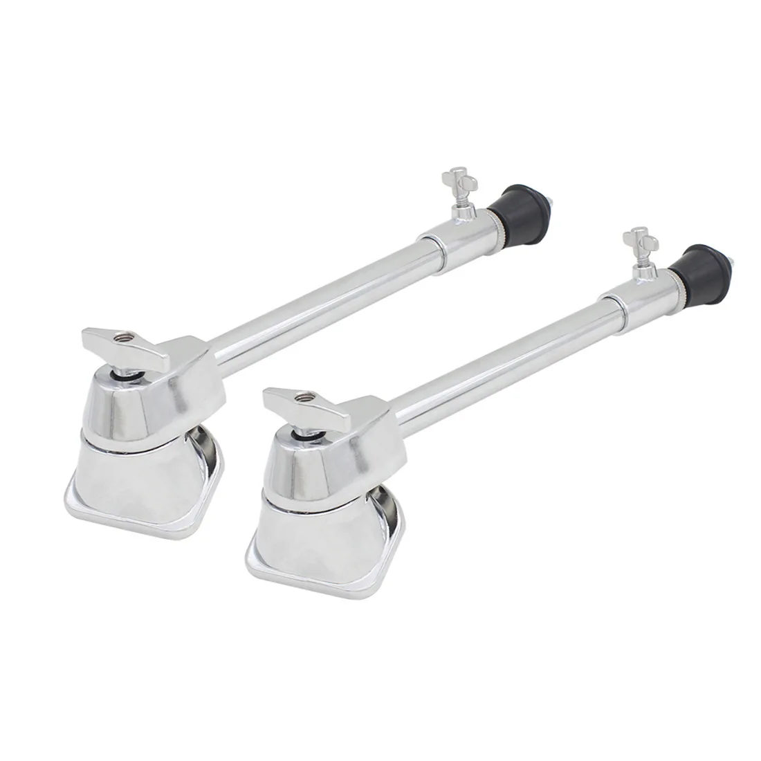 

2Pcs/set Instrument Drum Leg Iron Plating Metal Silver Bottom Drum Bracket Universal Accessories