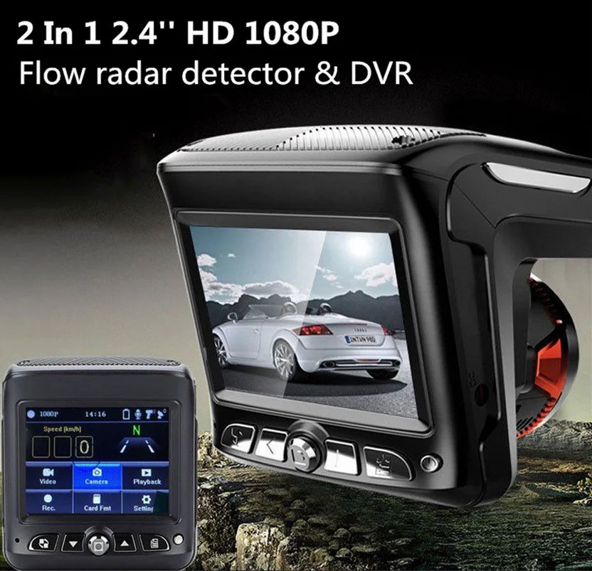 

Radar Detector and Car Dash Cam Two In One Combo 1008P Car DVR Detector Camera Video Recorder Dash Cam Radar Laser Speed 5