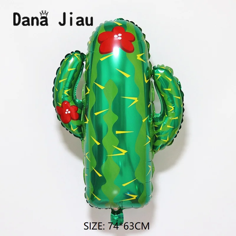 

74*63 cm big green Mexico cactus balloon standing plant aluminum foil Balloons wedding Birthday Party Decorations baby toys