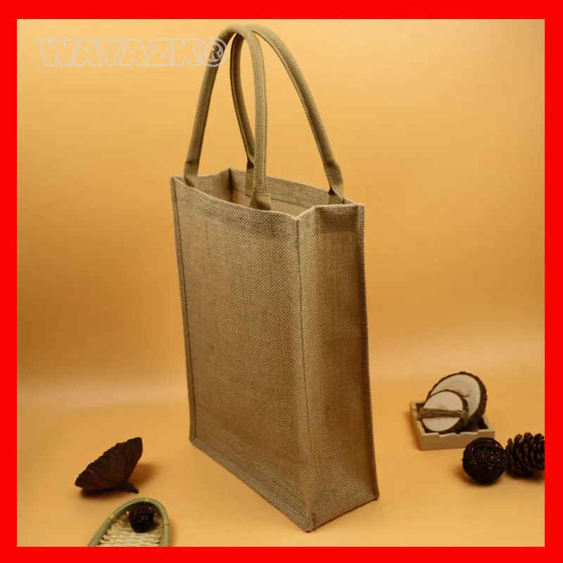 1 шт./лот Экологически чистая многоразовая Джутовая сумка шоппинг|reusable shopping