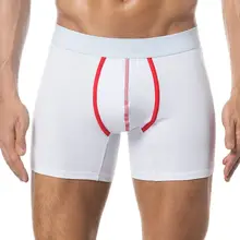 Брендовые Сексуальные трусы с u-образным мешочком для пениса, хлопковые трусы, сексуальные боксеры, Сетчатое Мужское нижнее белье, боксерские шорты для геев, мужские трусы