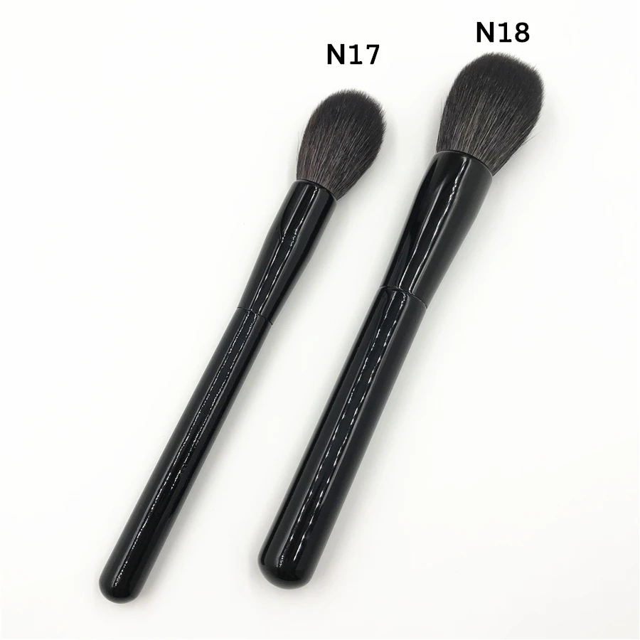 Pêlo de Cabra de Alta Qualidade em pó Escova Densa Natural Macio Rodada Único Grande Solta pó Compacto Blush Iluminador Make up Brush 1 Beleza e saúde