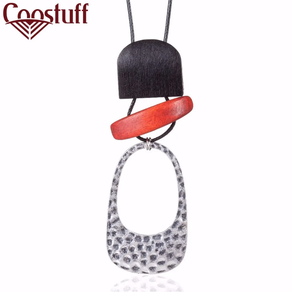 

Beautiful Wooden Beads Pendant Woman statement necklaces & pendants, vintage Long necklace women christmas gift collares mujer