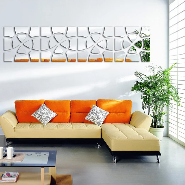Large 3D Wall Stickers Home Decor Modern Acrylic Living Room Decorative Home Decoration Large