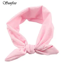 Sunfree Women Elastic Bow Hairband Turban Knotted Rabbit Hair Band Headban Elastic Hair Accessories Jewelry Oct 24n