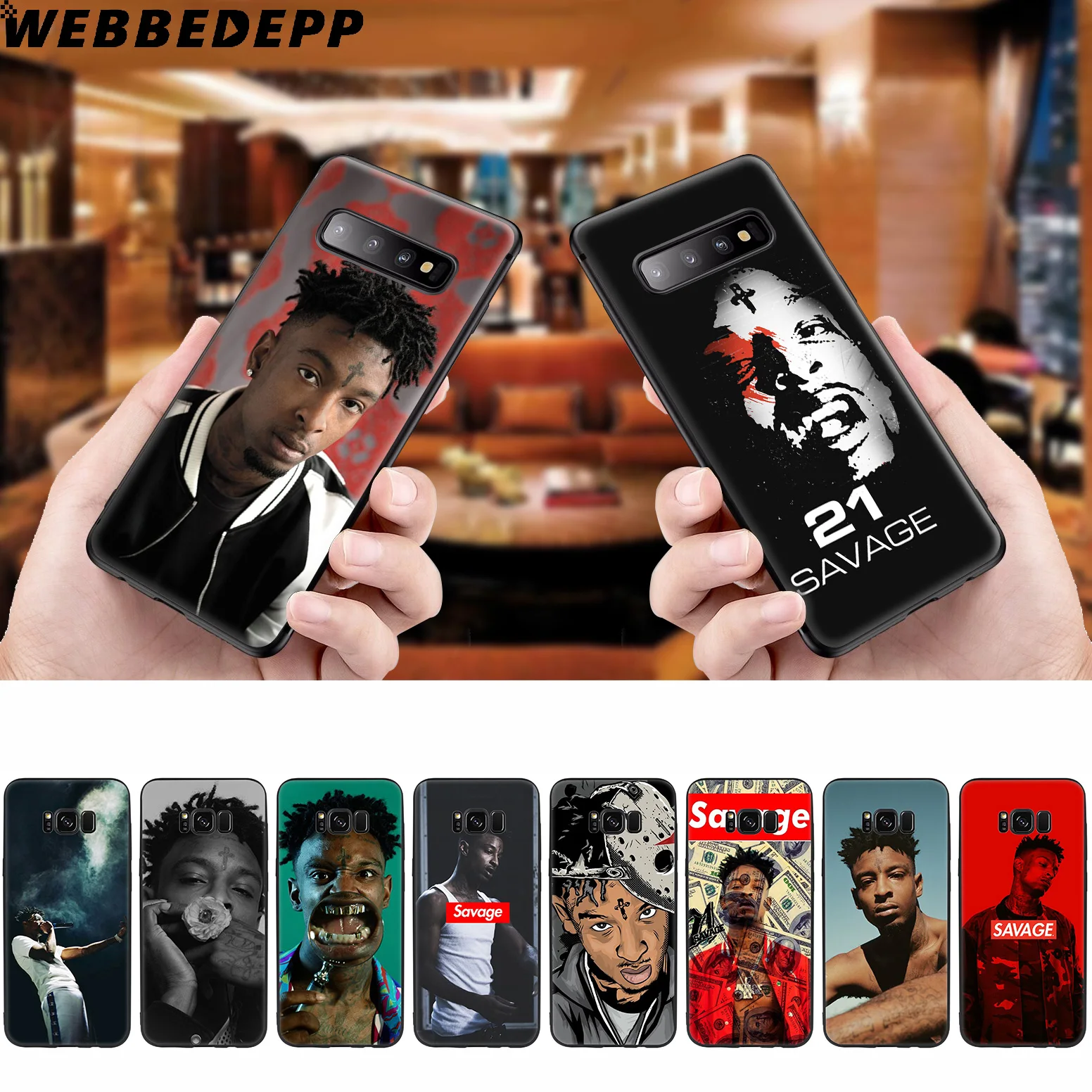 WEBBEDEPP 21 Savage Рэппер мягкий чехол для Samsung Galaxy S10 S10e S9 S8 Plus S7 S6 Edge &amp J6 2018 Note 10 9 8 |